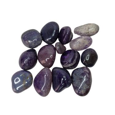 Imagem de Pedra Natural Ágata Roxa 4 a 6 cm Rolada 1 kg