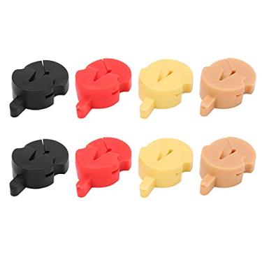 Imagem de XUXHOU Mudo para Prática de Violino, Mudo de Borracha Ultra Silencioso, 8 Peças, Portátil, Estilo Tourte para Prática Noturna, Cáqui, Vermelho, Amarelo e Preto