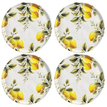 Imagem de Kit 4 Pratos De Sobremesa Bio Limonata 21,5cm Porto Brasil Cerâmica Se