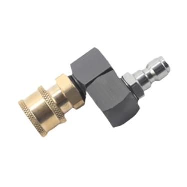 Imagem de Bothyi Conector Giratório para Lavadora de Alta Pressão, Acessórios de Conexão Rápida de 1/4", para Serviço Pesado, Adaptador para Lavadora, Cabeça de cobre preto