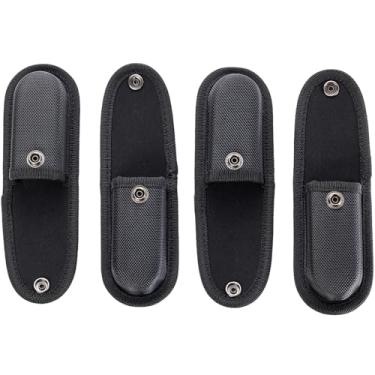 Imagem de Bainha de faca de nylon de orientação dupla com fecho de pressão - pacote com 4 (capacidade de 10,8 cm, passador de cinto incluído)