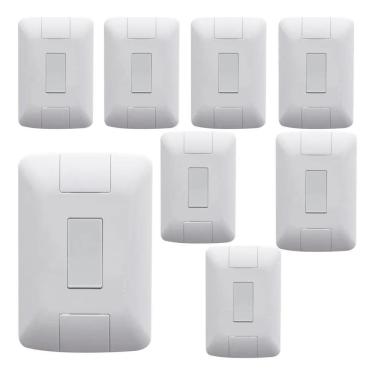 Imagem de Conjunto 8 Interruptor Simples 4X2 Branco Tramontina Aria
