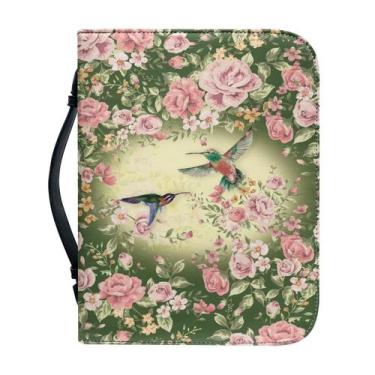 Imagem de Capa da Bíblia Psesaysky Birds Flower PU em couro impermeável