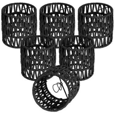 Imagem de Conjunto de abajures Stepeak Rattan Clip on Chandelier 5,1 x 5,1 poleg