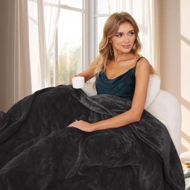 Imagem de Cobertor elétrico aquecido LaffyLo 62x84cm Twin Size cinza escuro