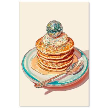 Imagem de Arte de parede em tela jkahh Trendy Disco Ball Retro Kitchen 40x60cm