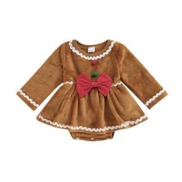 Imagem de Vestido de Natal Liuckyxin Baby Girl Gingerbread