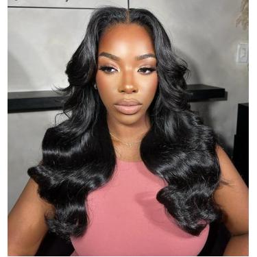 Imagem de Peruca BELIANA 5x5 HD com fecho de renda, cabelo humano, onda corporal