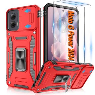 Imagem de Capa para celular ATUMP Moto G Power 5G 2024 6.7" Vermelha