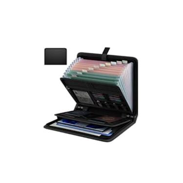 Imagem de Huolewa Caixa de documentos à prova de fogo, capa rígida à prova de fogo com trava