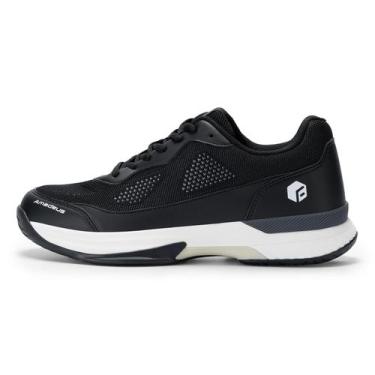 Imagem de Sapatos Pickleball FitVille Wide para mulheres, quadra de tênis, preto