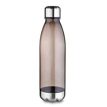 Imagem de Garrafa de Água Reutilizável 700ml em Policarbonato (PC) Transparente com Tampa Rosqueável e Vedação de Silicone – Leve e Durável para Academia, Escola e Escritório (Preto)