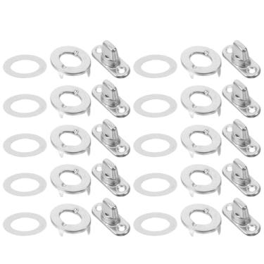 Imagem de Operitacx 10 conjuntos de fixadores de trava giratória, fecho de botão de giro de grau marítimo com ilhós e pino para lona marinha