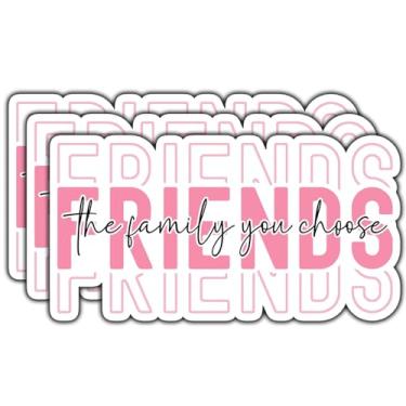 Imagem de (3 peças) Adesivo Friends The Family You Choose Funny Quote Motivational Inspirational Decals Adesivos de vinil à prova d'água para livros, laptops, telefone, garrafas de água, copo Kindle 7,6 cm