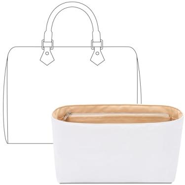 Imagem de Inserção organizadora para bolsa LV Speedy 30, ajuste personalizado dentro de bolsa leve e resistente à água com zíper (Vanile)