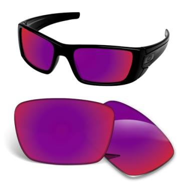 Imagem de Lentes de substituição de 1,5 mm compatíveis com óculos de sol Oakley Fuel Cell OO9096, antiarranhões e resistentes a impactos - Midnight Sun polarizado