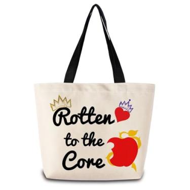 Imagem de ZhuVantrix Descendentes Sacola reutilizável bolsa de compras estética bolsa de ombro com bolso interno com zíper elegante apodrecido até o núcleo presente para amantes de programas de TV mulheres-1