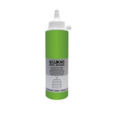 Imagem de LUKAS Cryl Studio Tinta acrílica - Pintura de acrílico de artista profissional da Alemanha, Chrome Green Light, 250 ml Bottle