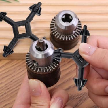 Imagem de 1 peça Chave Cruzada 4 em 1 Brocas Chuck Chave Estrela Chave 4 Way Chuck Chave Chave Chave Ratchet Anel Soquete Projetos DIY Reparos Domésticos