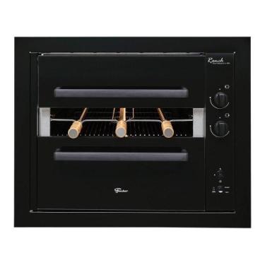 Imagem de Churrasqueira A Gás Embutir Fischer Ranch 3 Espetos Bivolt Preto GLP