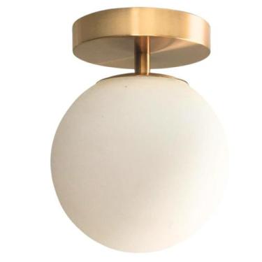 Imagem de Luminária 15Cm Globo Vidro Jabuticaba Arandela Parede Teto - GIMPO