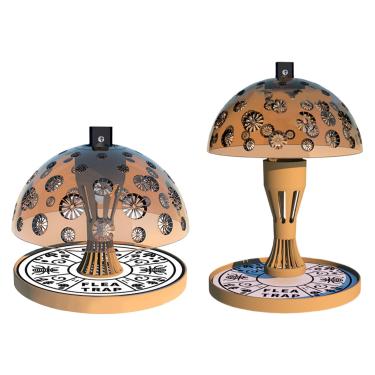 Imagem de Fly Catcher Indoor, Fly Trap para dentro de casa,2X caçadores de controle de mosca de cogumelo com lâmpada LED | Apanhador de, armadilhas para traças, solução de controle de animais para dentro de su