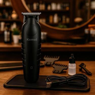 Imagem de Maquininha Kemei Ideal Para Corte De Barba - Relet