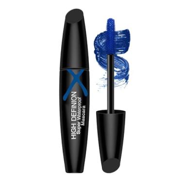Imagem de Máscara Azul À Prova D'Água e Volumizante Máscara Azul | Varinha de máscara de alongamento e volume para cílios - Varinha de rímel de ondulação de longa duração, construção de volume de cílios de maqu