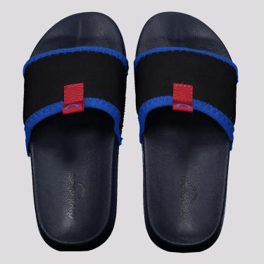 Imagem de Chinelo Diversão Slide Basic Infantil Marinho e Preto-Masculino