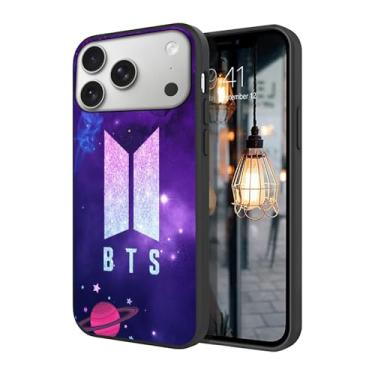 Imagem de WWDIYHOUSE Capa compatível com iPhone 17 Pro Max, design exclusivo legal TPU macio à prova de choque para homens/mulheres/meninas/meninos (Fashion-BTS-9)
