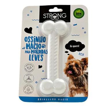 Imagem de Mordedor Para Cachorro Strong Osso Macio Arredondado Branco