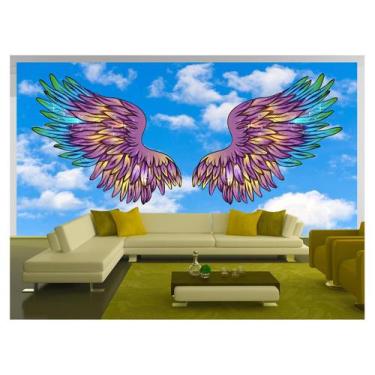 Imagem de Papel De Parede 3D Arte Asas Selfie Insta Cores 3,5M Tra333 - Você Dec