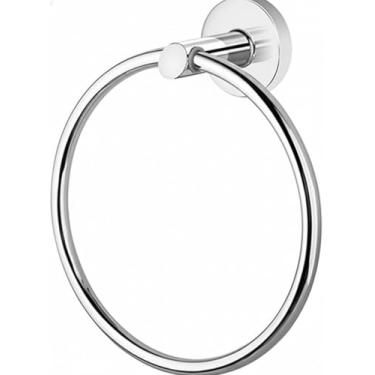 Imagem de Suporte para Toalha de Parede, Gancho Curvo em Metal Cromado, Acessório para Banheiro, Estilo Moderno