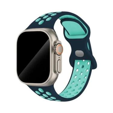 Imagem de Pulseira De Borracha Colorida Para Apple Watch Band 44mm 45mm 46mm 49m