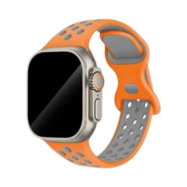 Imagem de Pulseira De Borracha Colorida Para Apple Watch Band 44mm 45mm 46mm 49m