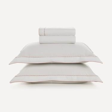 Imagem de Jogo de Cama Queen Karsten Lina Percal 200 Fios Bordado