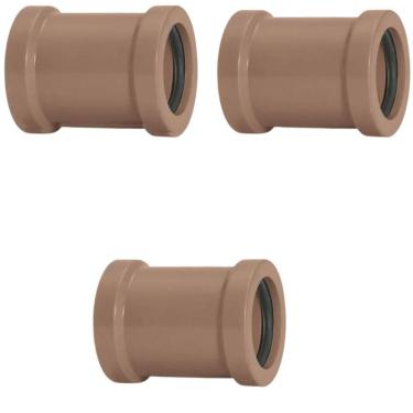 Imagem de Luva De Correr 32Mm Pvc Encanamento Conexão Kit 03 Un