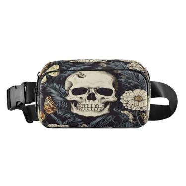 Imagem de CEBUGI Pochetes de caminhada para homens e mulheres, pochete vintage floral resistente à água com cinto ajustável para treino, viagem, corrida