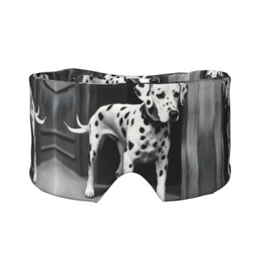Imagem de Máscara dálmata para dormir para olhos e ouvidos 1 estampada, respirável, ajustável, blecaute, venda, confortável