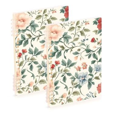 Imagem de Burbuja Cadernos com nome, papel pautado universitário A5 com 60 folhas, fichário para escritório, 2 unidades