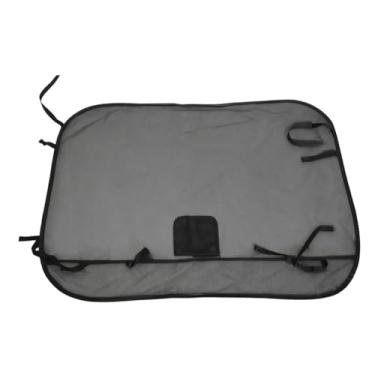 Imagem de Baoblaze Rede de proteção para cães em carros, fácil de instalar, a arranhões, divisória preta para bancos da 2ª e 3ª fileiras, porta traseira e, 133cm X 97cm