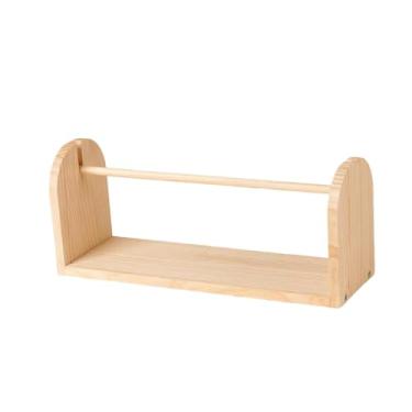 Imagem de Fenteer Organizador portátil para fios de crochê, com compartimento giratório individual em madeira para guardar novelos. Ideal para acessórios de, M