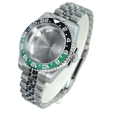 Imagem de FEIYASHI Caixa de relógio de mergulho de aço GMT de dois tons 200 m à prova d'água para movimento NH35/34/36/38 4R36 Miyota8215 ETA2824, Tampa inferior sólida 7, For NH35/34/36/38 Movement, Caixa de