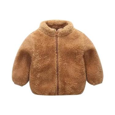 Imagem de Jaqueta De Fleece Quente Para Crianças Casacos De Inverno Para Meninos