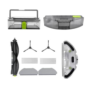 Imagem de Tampa da escova rotativa, reservatório de água, caixa de pó, suporte para pano de limpeza, filtro HEPA, compatível com os acessórios do aspirador robô Qihoo 360 S10 X100 Max(Light Grey)