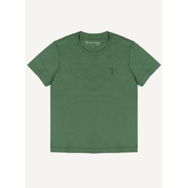 Imagem de Camiseta Infantil Básica Lisa Verde Escuro-Masculino