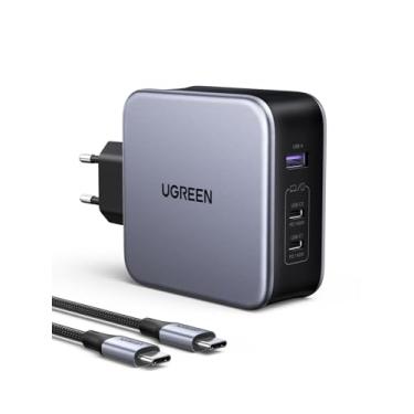 Imagem de UGREEN Conjunto de carregador Nexode 140W USB C com 3 portas GaN para laptop tipo C com cabo USB C de 2 metros Carregador de viagem para Xiaomi, MacBook Pro/Air, iPad Pro, iPhone, Samsung, Steam Deck