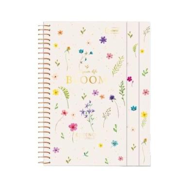 Imagem de Caderno Colegial Criativo 3 em 1 Essence – 100 Folhas 3×1, Pautado, Pontilhado e Folhas Lisas. (Bege)