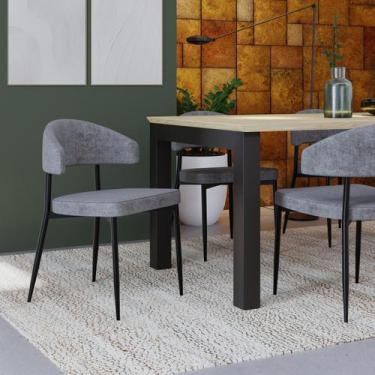 Imagem de Conjunto 2 Cadeiras de Jantar Bless Lautrec Est.Preta - Metalig