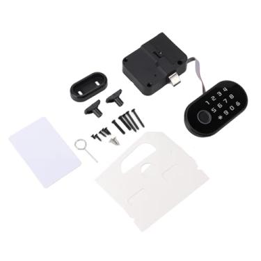 Imagem de QANYEGN Fechadura de armário com impressão digital, fechadura digital sem chave, fechadura de gaveta inteligente antirroubo com cartão para armários, portas, gavetas, armários